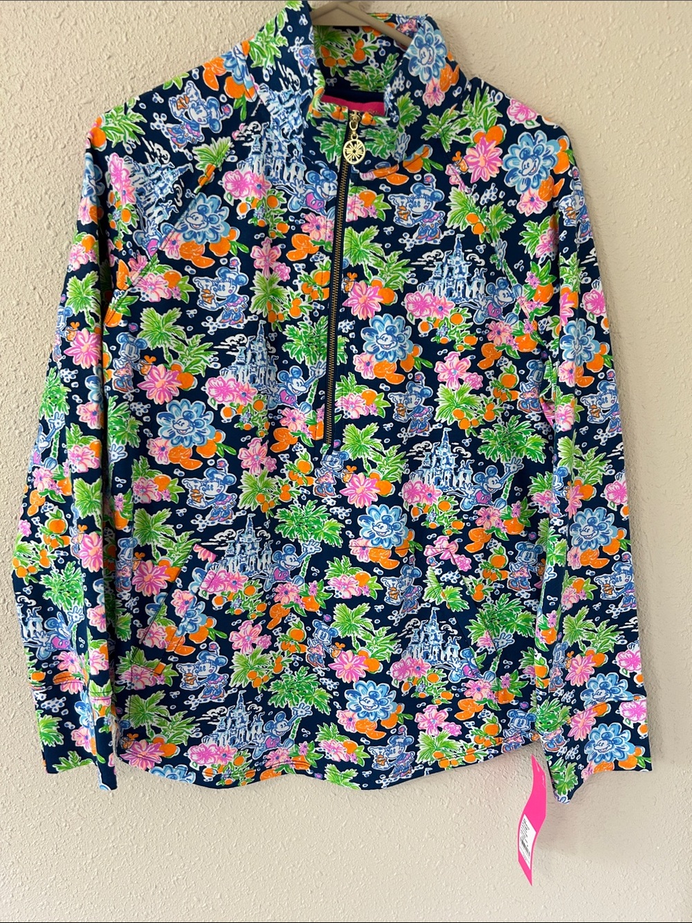 Lilly Pulitzer Quarter-Zip Pullover - Lilly Loves Disney medium NWT